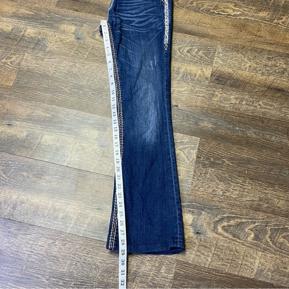 Rock Revival Y2K Royal Boot Cut Low Rise Jeans Women's 28x29 Bling Altered - Picture 9 of 11